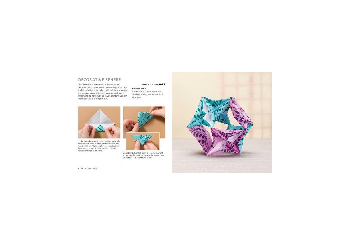 Essential Origami- Paper Block Plus 64-Page Book by Mari Ono