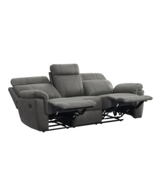 White Label Nadia 85" Double Reclining Sofa with Drop-Down Cup Holders