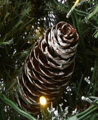 Le Present National Tree Company 30" Glittery Bristle Pine Wreath with Dual Color LED Cosmic Lights