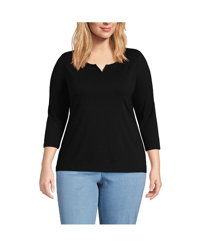 Lands' End Lands' End Women's Plus Size Lightweight Fitted Long