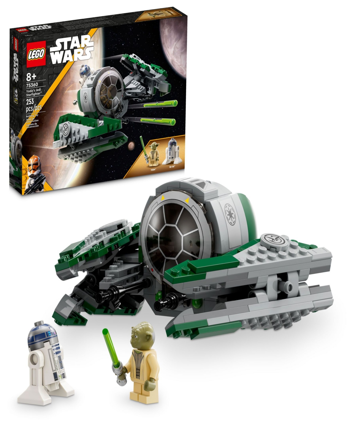 Lego Kids' Star Wars 75360 Yoda's Jedi Starfighter Toy Building Set In Multicolor