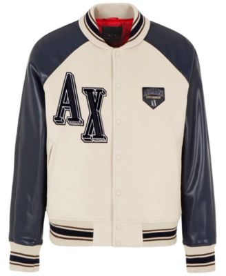 A|X Armani Exchange Men's Varsity Bomber Jacket - Macy's