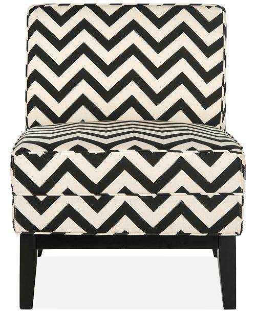 Peekskill Chevron Fabric Accent Chair Quick Ship