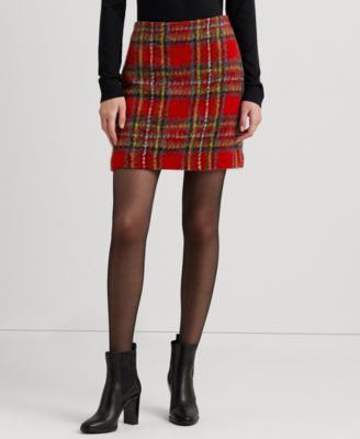 Lauren Ralph Lauren - Petite Plaid Pencil Miniskirt
