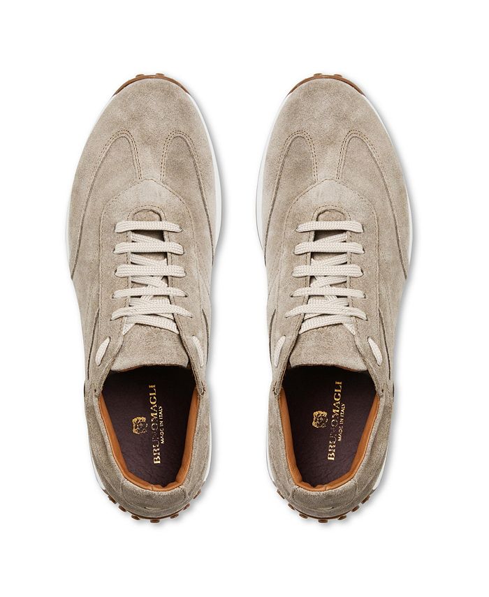 Bruno Magli Uomo Sneakers Capri In Pelle Scamosciata – Suola Antiscivolo, Design Italiano, Fatte In Portogallo
