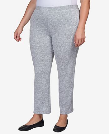 Alfred Dunner Plus Denim Comfort Waistband  Mid Rise Regular Fit Straight Leg Pant average Length