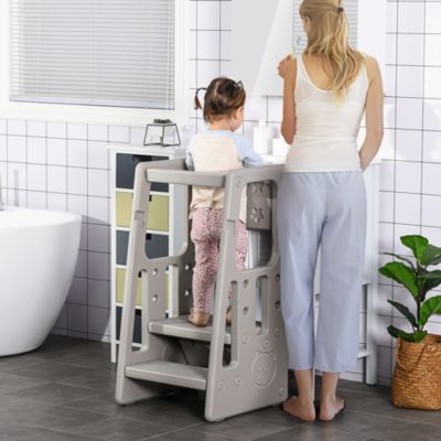 Toddler Tower with Adjustable Height, Toddler Step Stool,