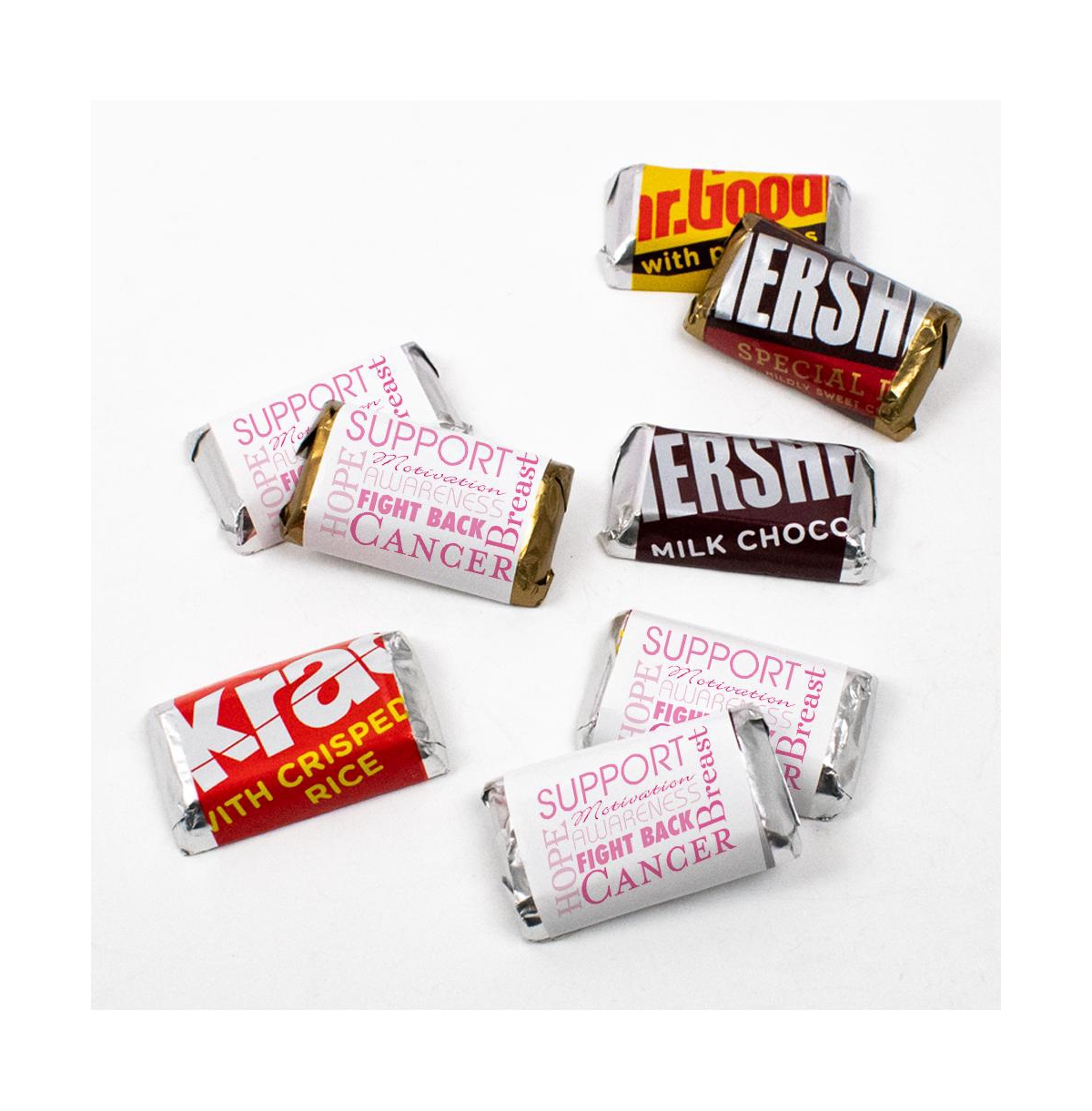 123 Pcs Breast Cancer Awareness Candy Hershey's Miniatures Chocolate - Pink - Assorted pre-pack
