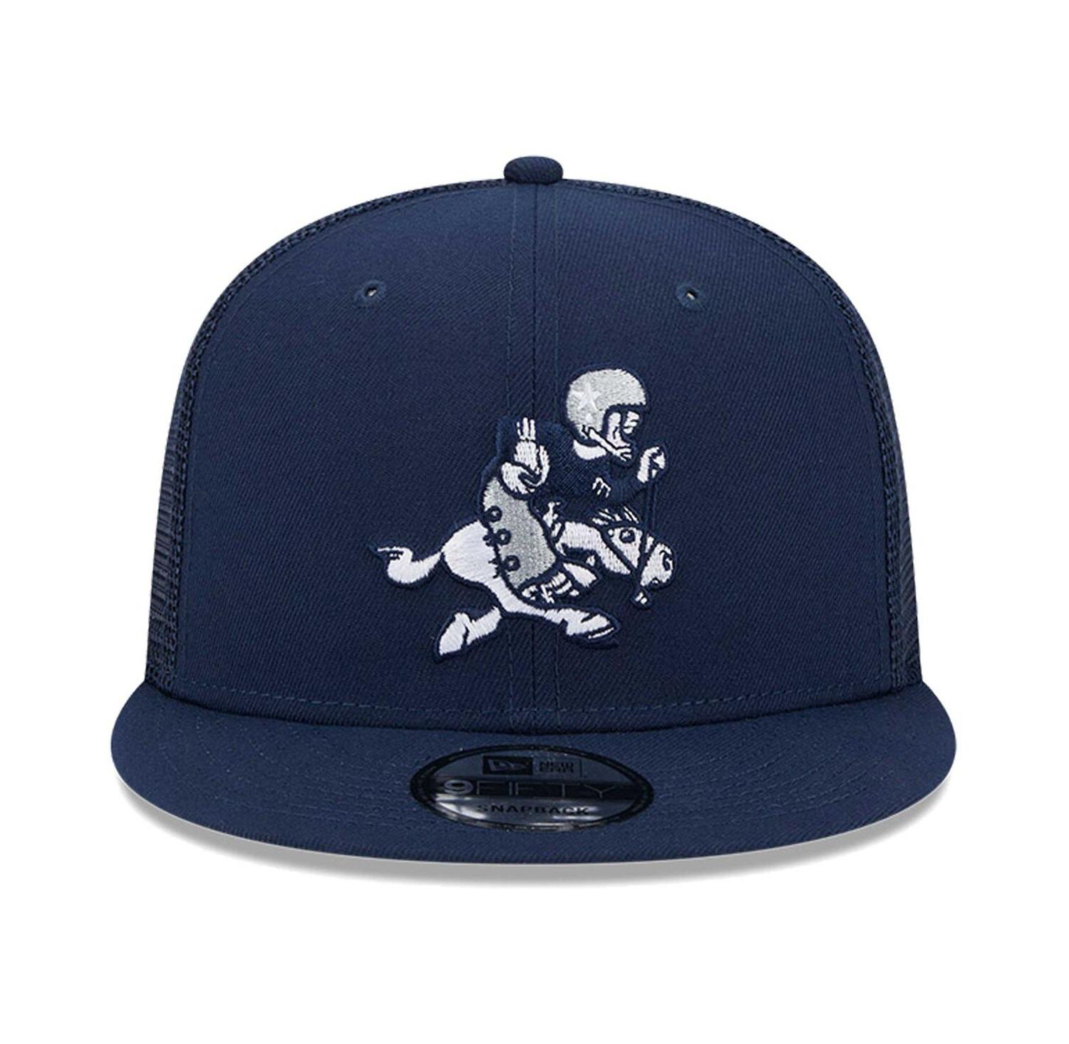 Men's Navy Dallas Cowboys Retro Joe Main Trucker 9FIFTY Snapback Hat