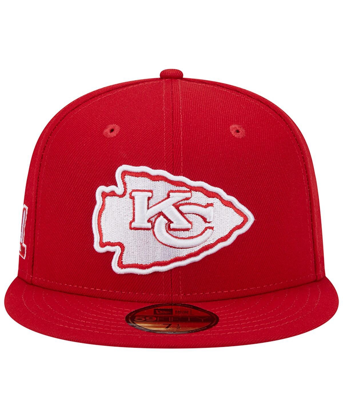Men's New EraKansas City Chiefs Super Bowl Liv Main Patch 59FIFTY Fitted Hat - Scarlet