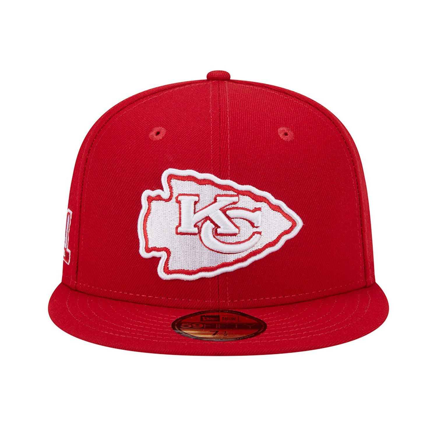 Men's Scarlet Kansas City Chiefs Super Bowl LIV Main Patch 59FIFTY Fitted Hat