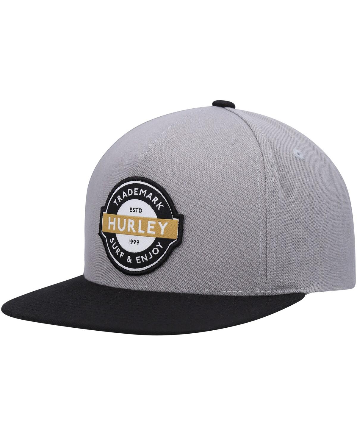 Hurley Men's Gray, Black  Underground Snapback Hat In Gray,black