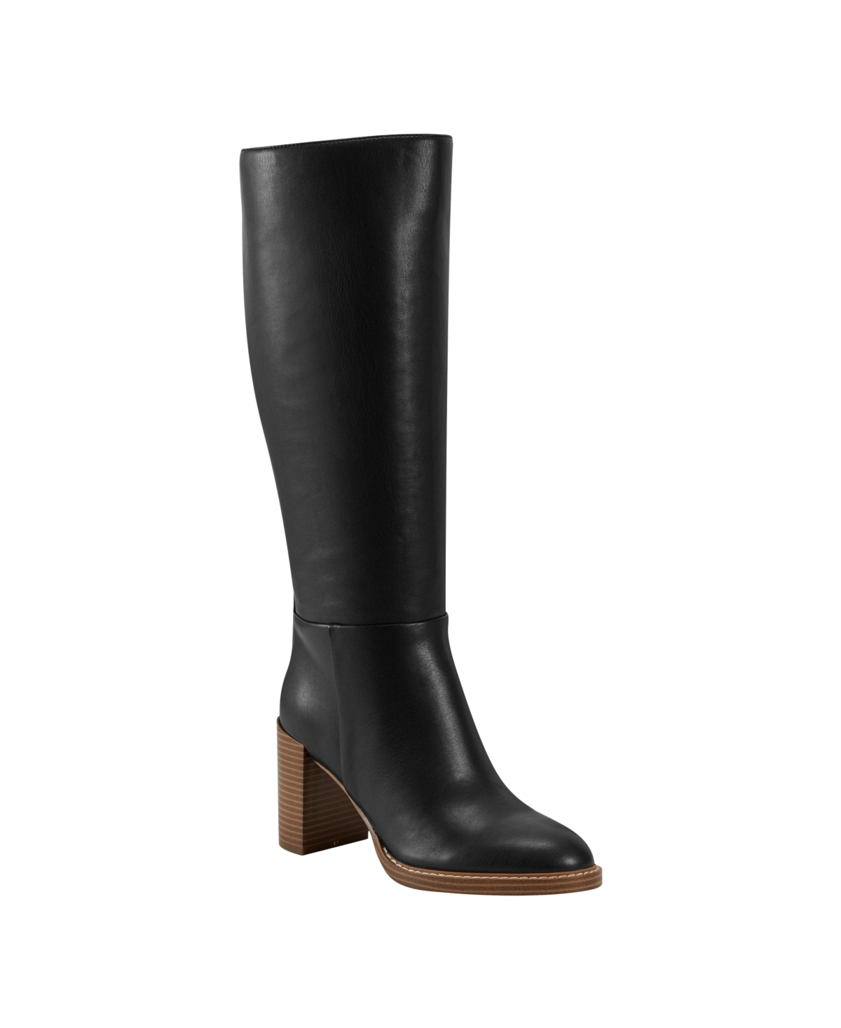 Women's Gabey Round Toe Block Heel Dress Boots - Black