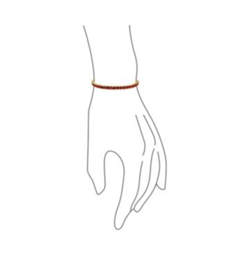 Classic 12CTW Prong Basket Set Round Cubic Zirconia Solitaire CZ Tennis Bracelet Gold Plated 7.5 Inch