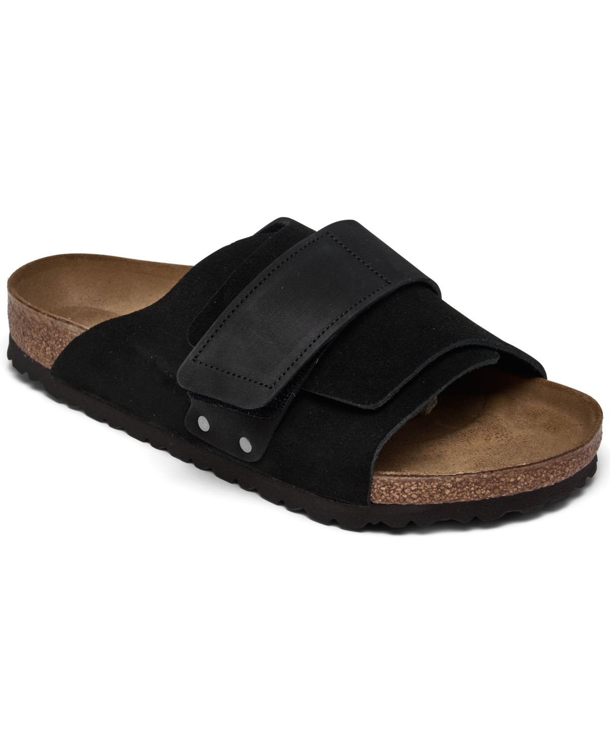 Birkenstock Men's Kyoto Nubuck Suede Leather Slide Sandals from Finish Line - Black