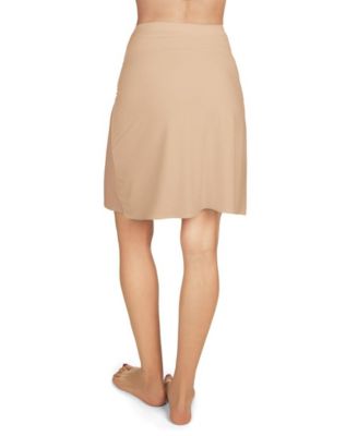 Women's Seamless High-Waisted Bonded Half Slip Skirt