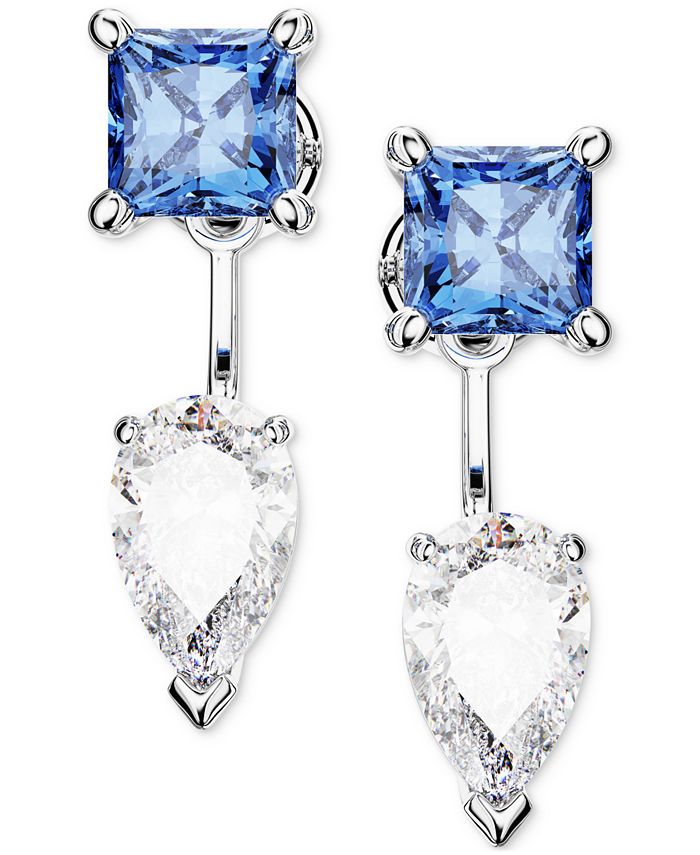 Swarovski RhodiumPlated Mixed Crystal Ear Jacket Earrings Macy's