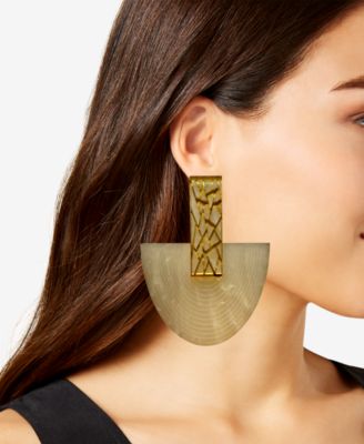Zahara Geo Curve Drop Earrings