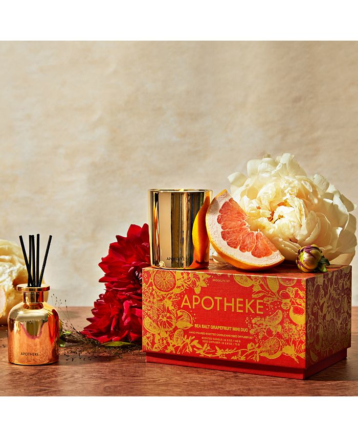 APOTHEKE 2Pc. Sea Salt Grapefruit Mini Scented Candle & Reed Diffuser