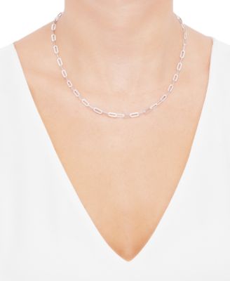 Giani Bernini Paperclip Link 18" Chain Necklace in 18k Gold-Plated Sterling Silver or Sterling Silver, Created for Macy's