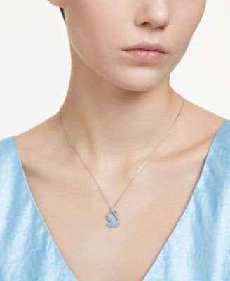 Blue Swan Pendant Swarovski Blue Pendant Swarovski Silver-Tone