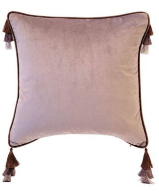 Velvet Reversible Tassel Decorative Pillow, 18" x 18"