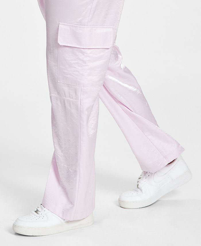 Bar III Plus Size Shine High-Rise Cargo Pants, Created for Macy's - Macy's