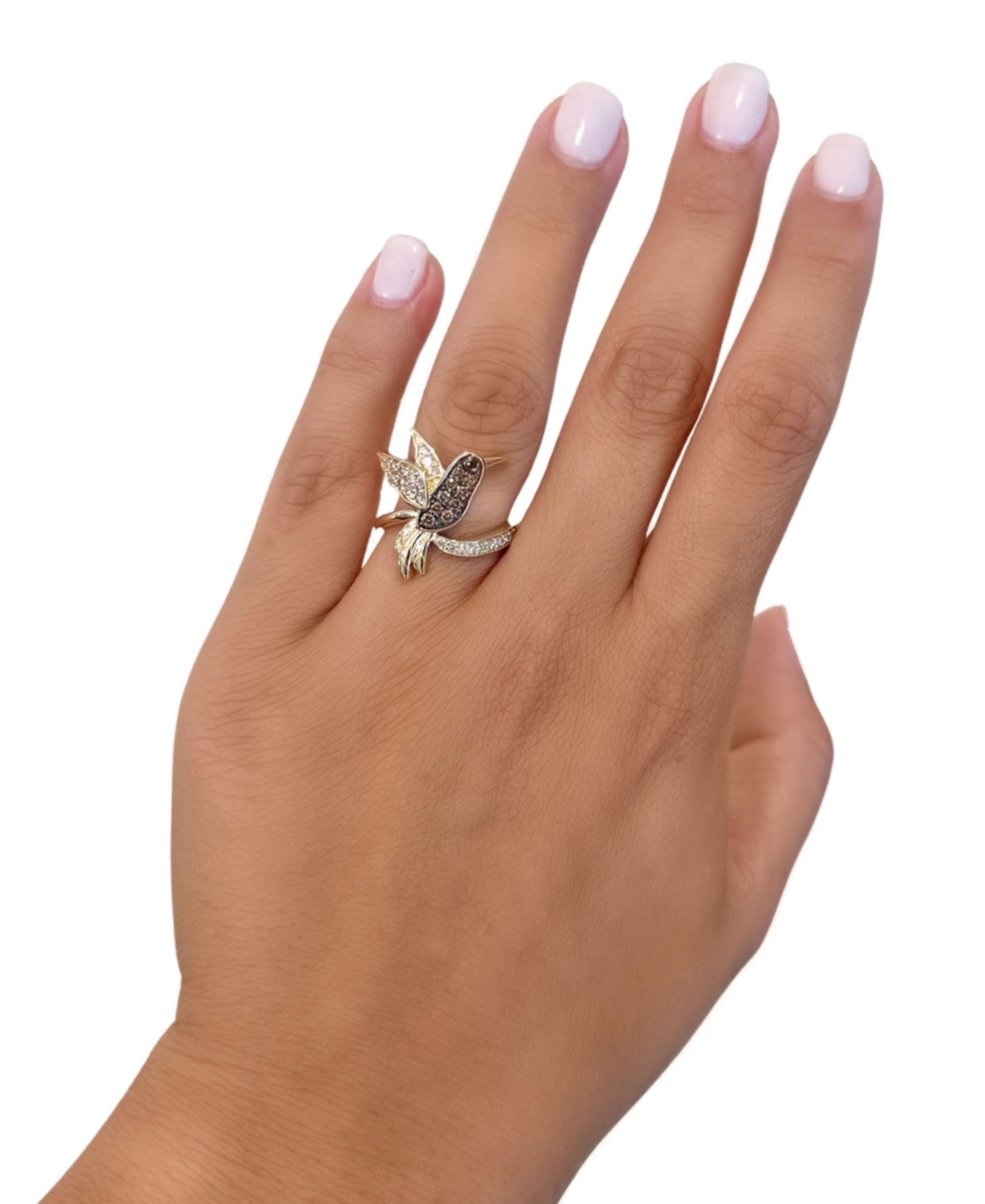 Le Vian Multicolor Diamond Bird Statement Ring (1/2 ct. t.w.) in 14k Gold - 14K Honey Gold Ring