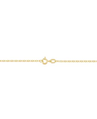 Lightweight 18" Flat Rolo Chain Necklace (1-3/8mm) in 14k Gold