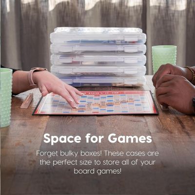 10 Pack 8.5" x 11" Portable Project Case Container with Snap-Tight Latch, Clear