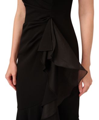 Women's Organza Crepe High-Low Gown