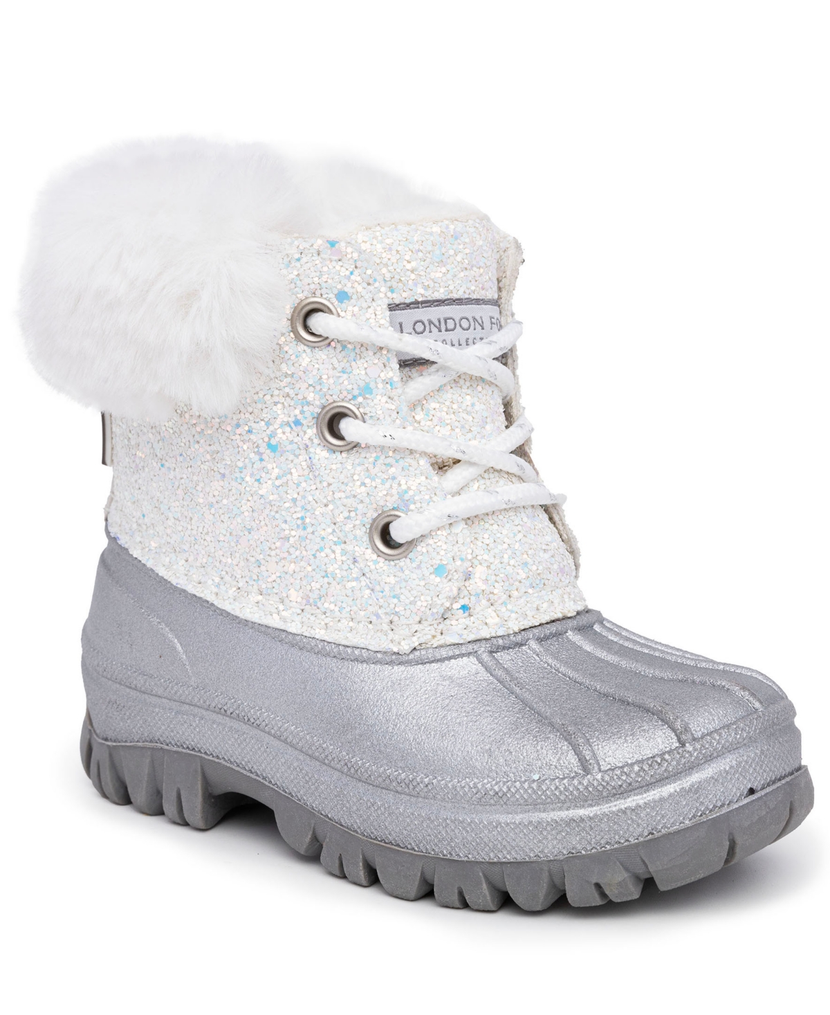 London Fog Toddler Girls Telluride Cold Weather Lace Up Boots In White