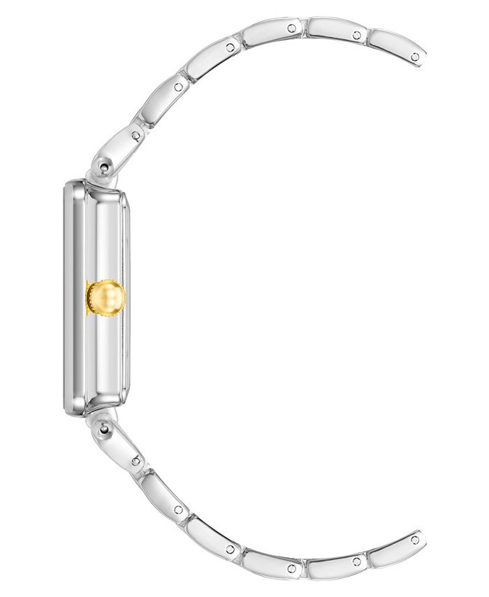Anne Klein Women's Three Hand Quartz Two-tone Alloy Rectangular ...