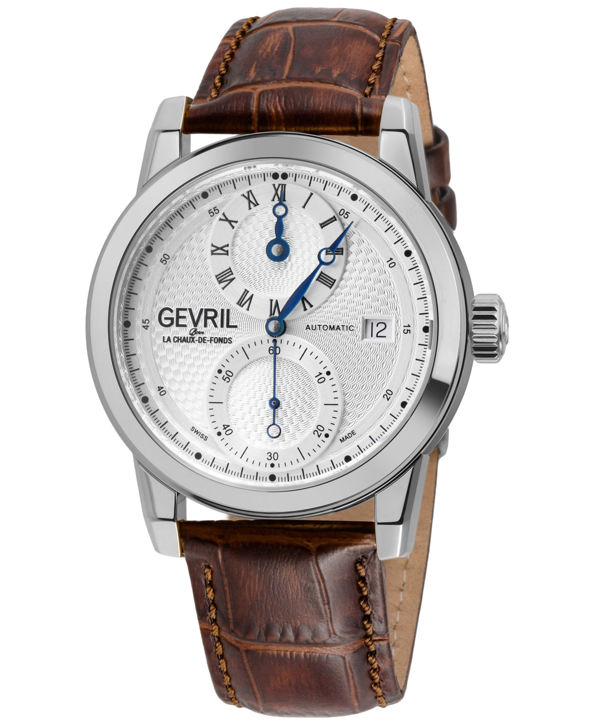 Men's Gramercy Brown Leather Watch 39mm - Silver