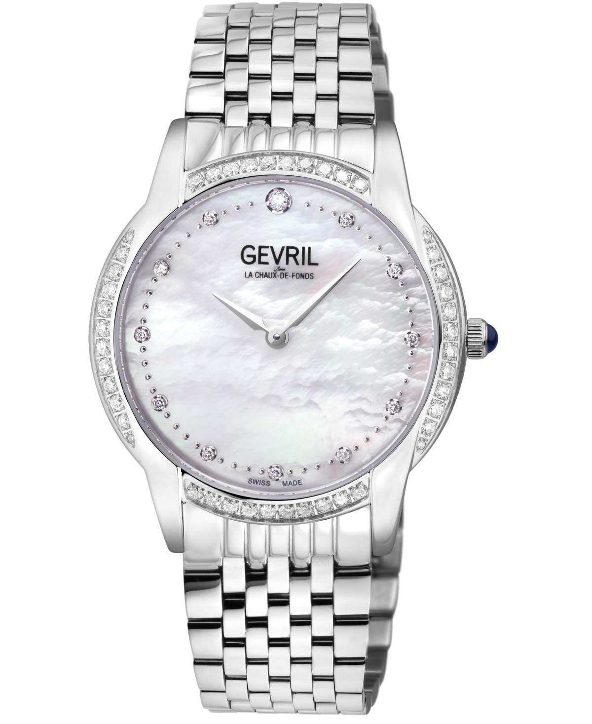 GEVRIL WOMEN'S AIROLO SILVER-TONE STAINLESS STEEL WATCH 36MM