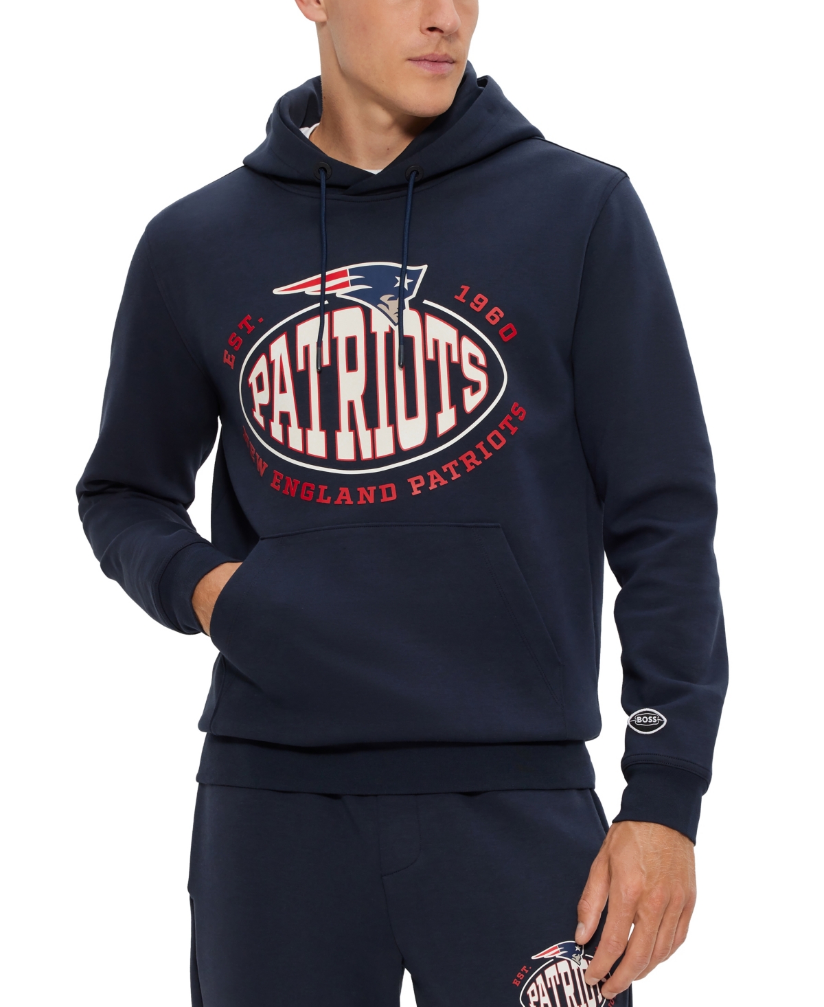 Hugo Boss Boss By  Men's Boss X New England Patriots Nfl Hoodie In Dark Blue