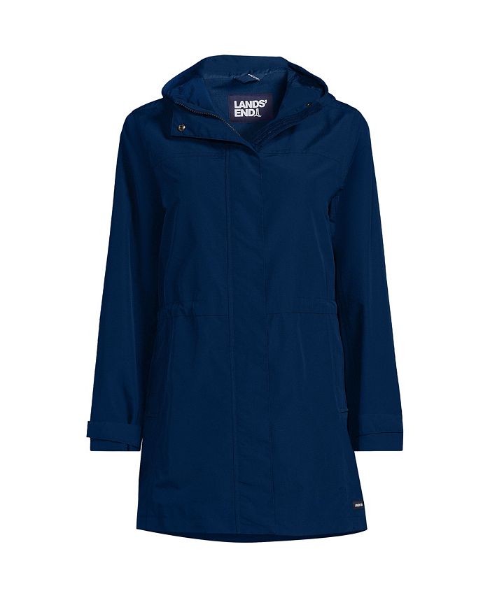 Lands' End Women's Squall Hooded Waterproof Raincoat Macy's