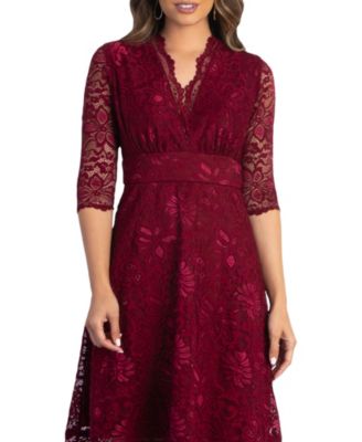 Women's Mademoiselle Lace Cocktail Dress with Sleeves