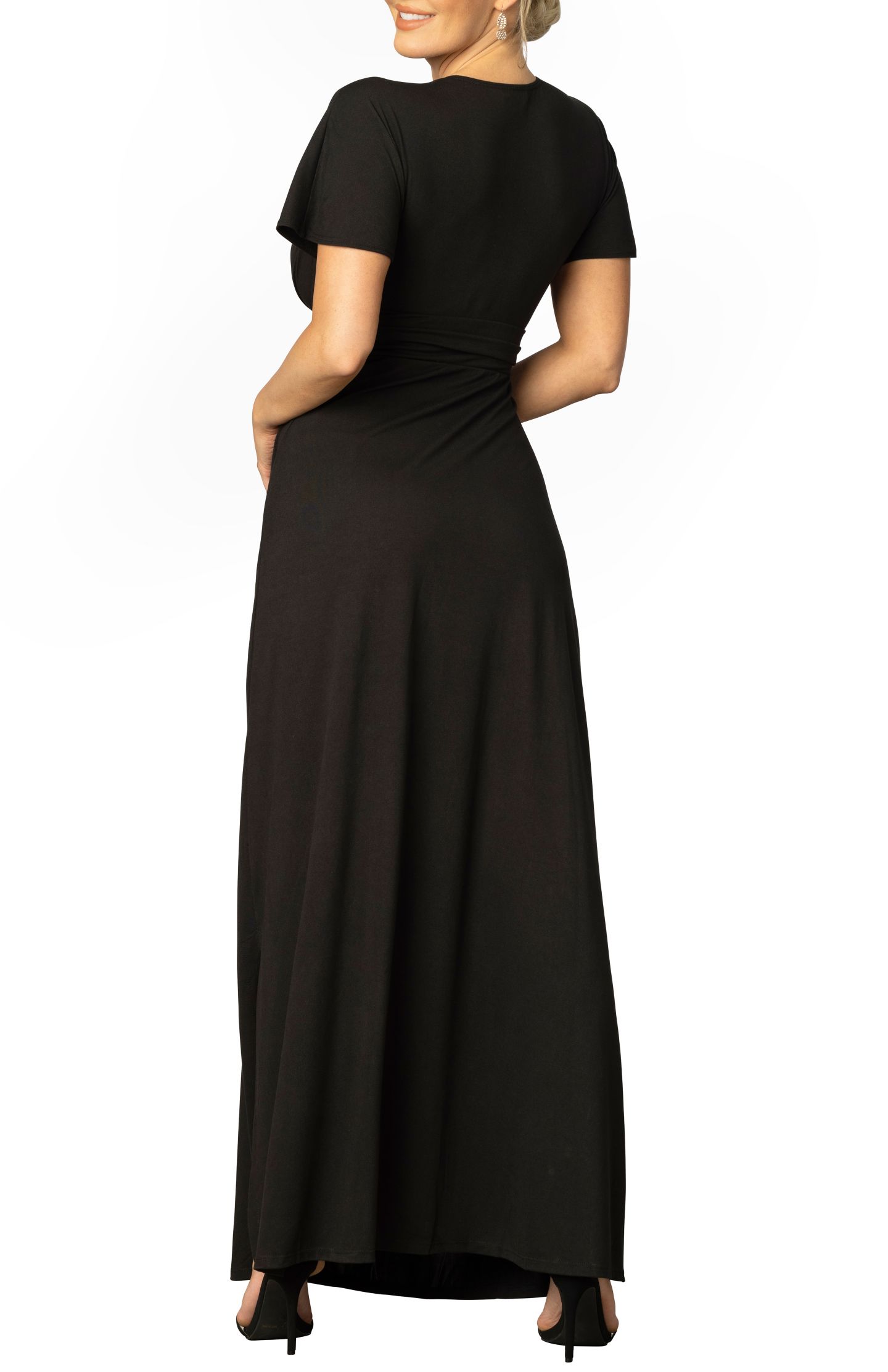 Женское платье Kiyonna Vienna Kimono Sleeve Long Maxi, цвет: Чёрный — фото 2