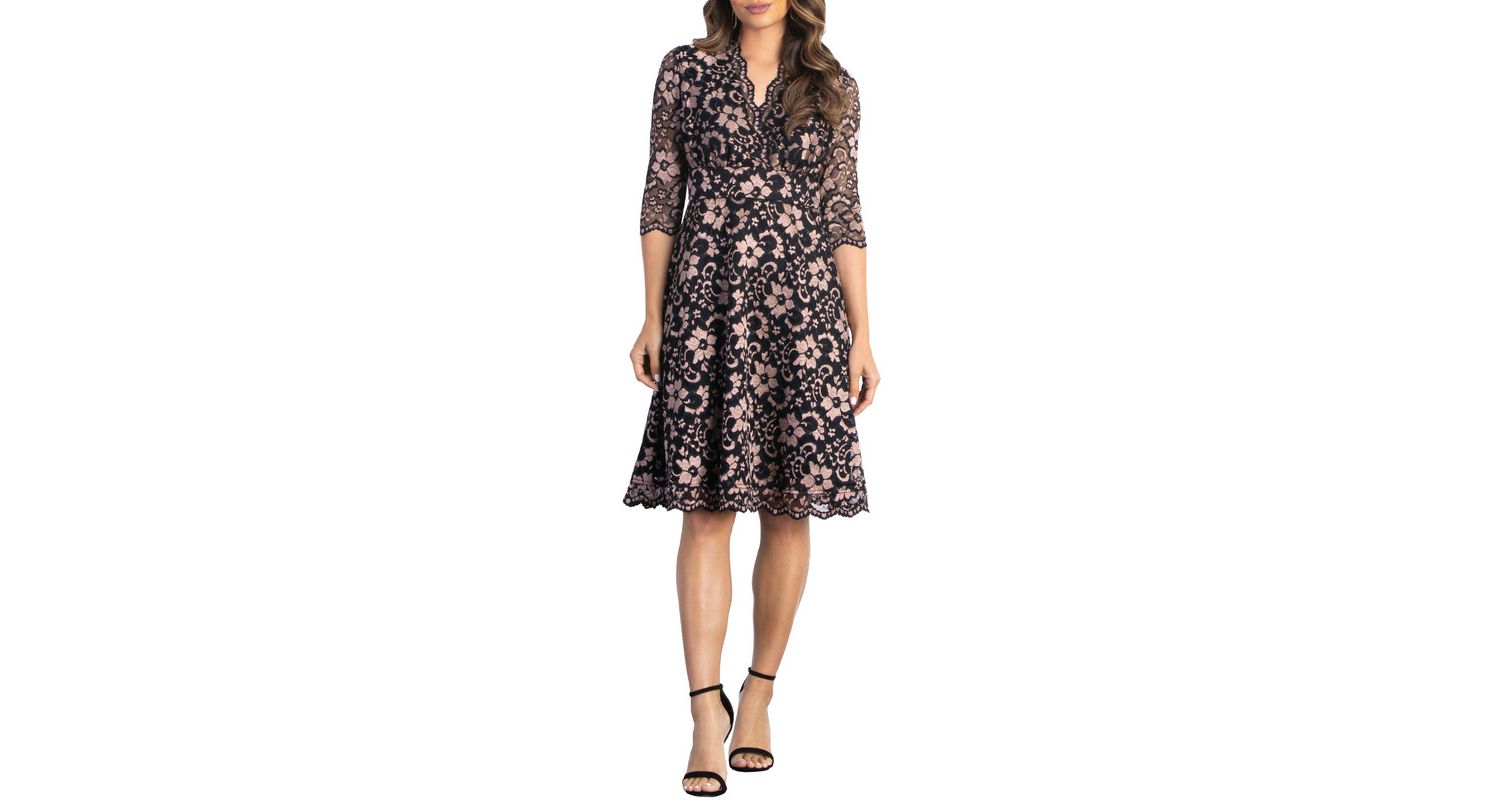 Women's Mon Cherie Floral Lace Cocktail Dress