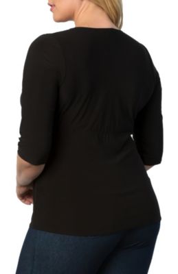 Plus Size Femme Fatale Faux Wrap Top