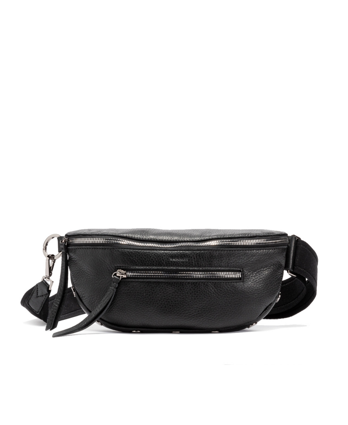 Shop Hammitt Charles Leather Crossbody Belt Bag In Clear Black Brushed Gold Red Zip