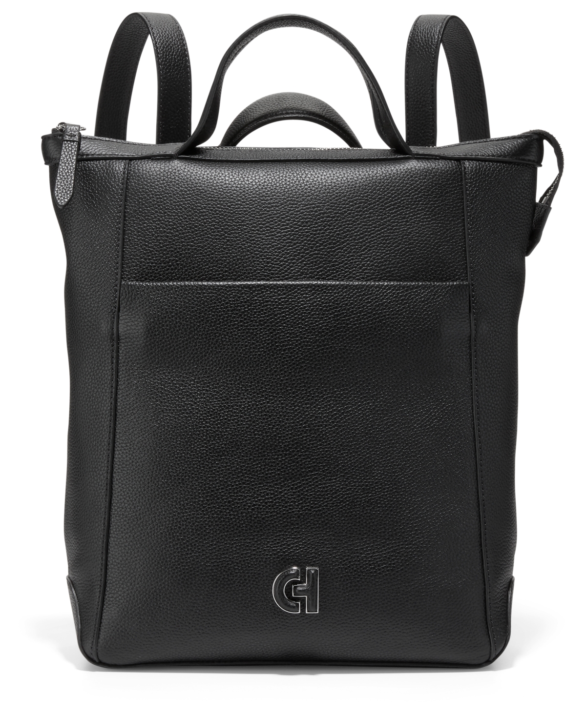 Cole Haan Medium Grand Ambition Convertible Leather Backpack In Black