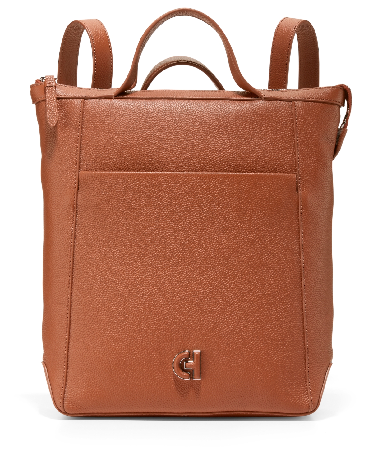 Shop Cole Haan Medium Grand Ambition Convertible Leather Backpack In British Tan