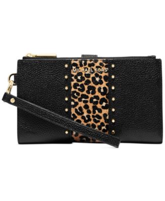 Michael Kors - Jet Set Double Zip Leather Wristlet