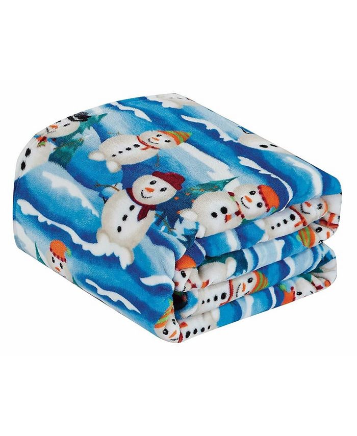 Kate Aurora Holiday Living Ultra Soft & Cozy Christmas White Snowman ...