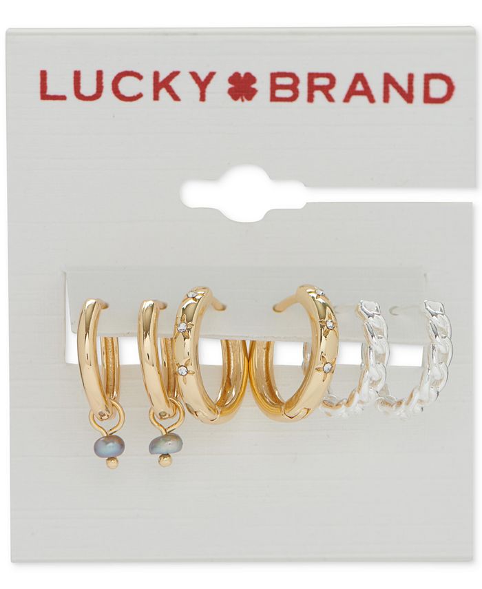 Lucky brand two cheap tone earrings