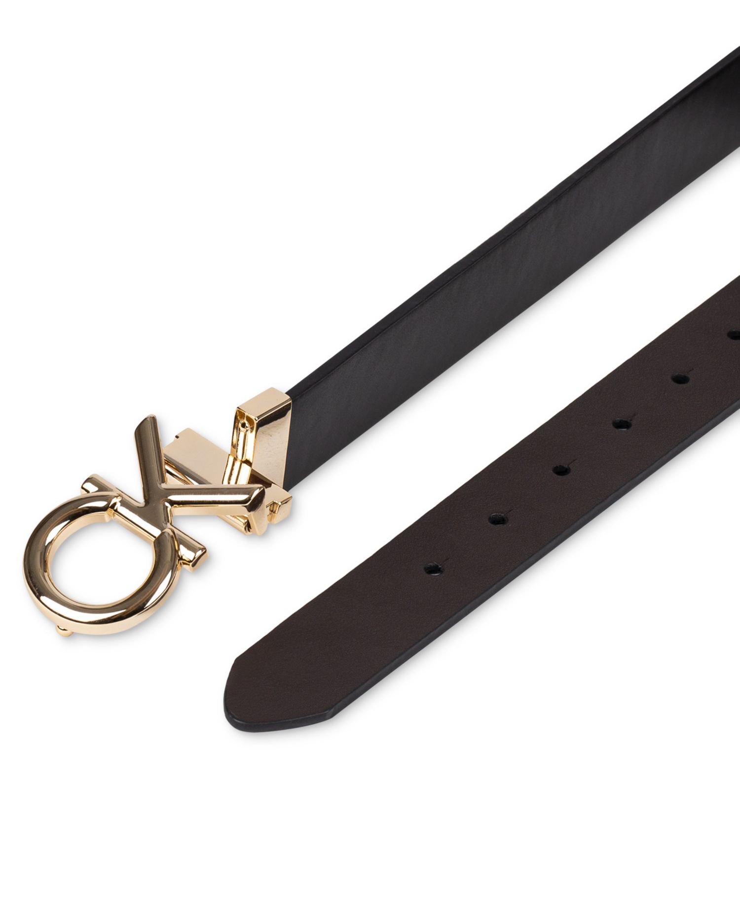Women's Reversible Puffed CK Monogram Buckle Belt