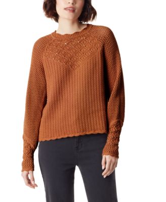 Sam Edelman - Women's Aura Blouson-Sleeve Crochet Sweater