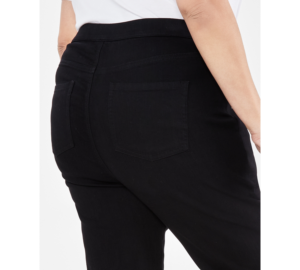 Style & Co Plus Size Mid Rise Straight-Leg Pull-On Jeans, Created for Macy's